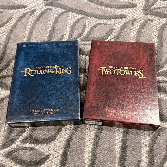 The Lord of the Rings: Return of the King & Two Towers EXTENDED EDITION DVD Sets - Picture 1 of 10